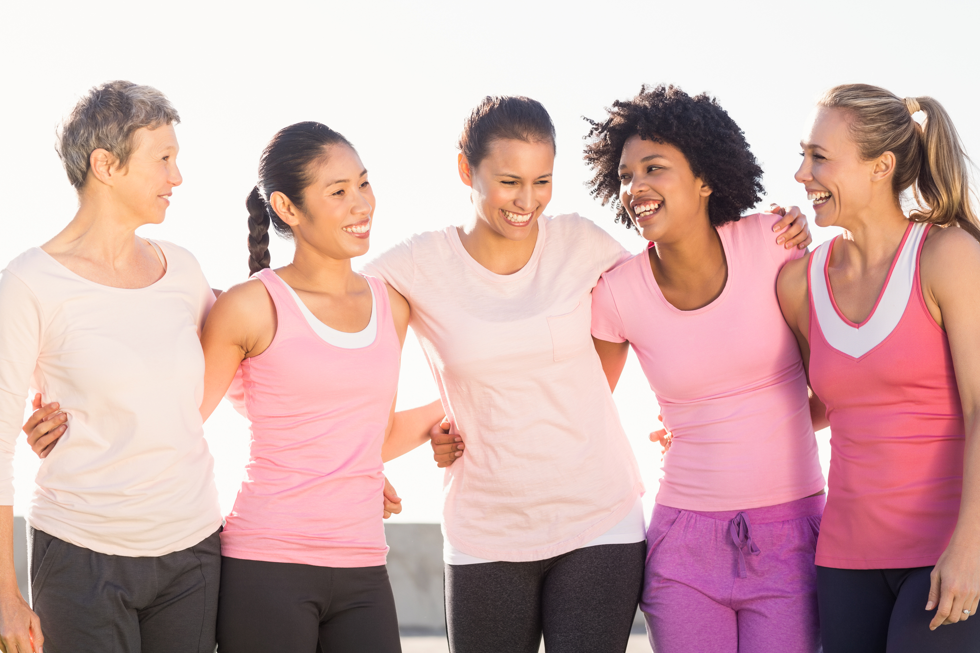 Alooro Physical Therapy Blog - women wearing pink for breast cancer in parkland